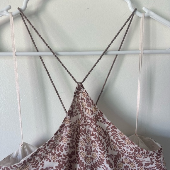 FREE PEOPLE Brown Good As Gold 100% Cotton Halter Tank/Tunic Size XS - Picture 5 of 9